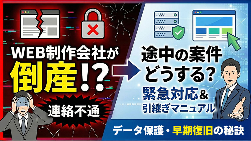 WEB制作会社が倒産！？途中の案件はどうする？