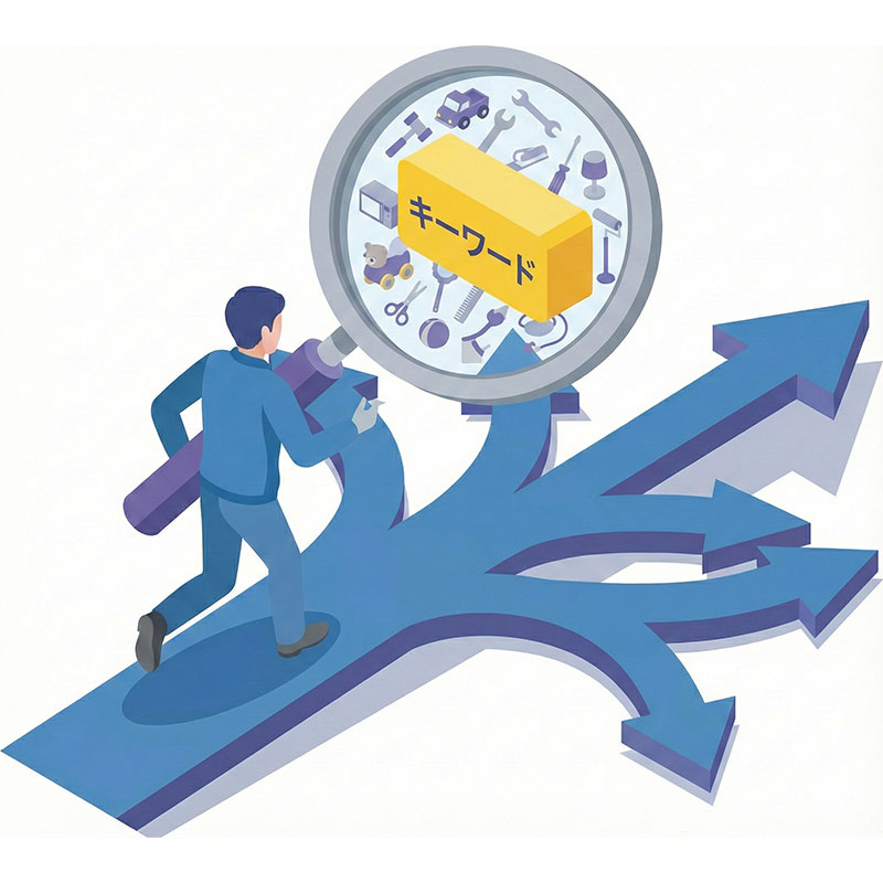 散乱したキーワード