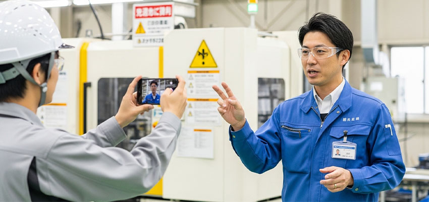 ウェビナーを撮影する様子