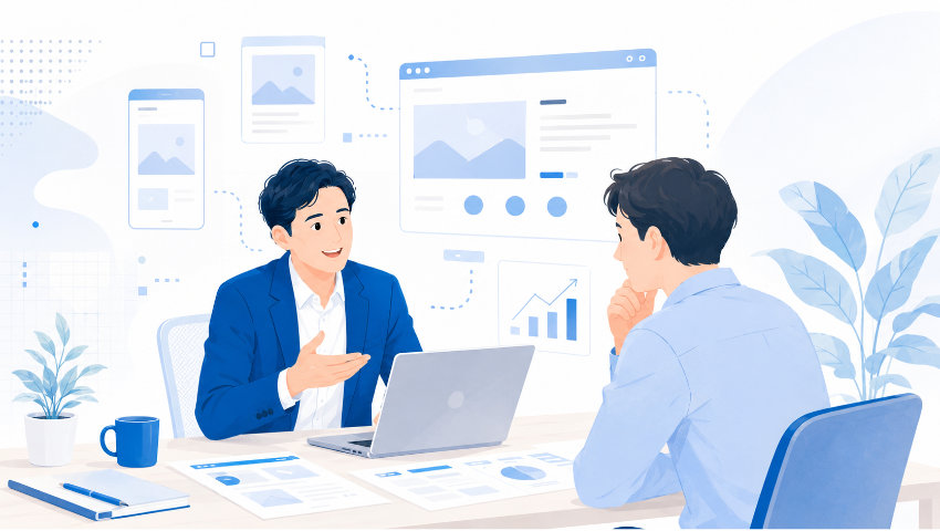 制作会社にアドバイスを貰うクライアント