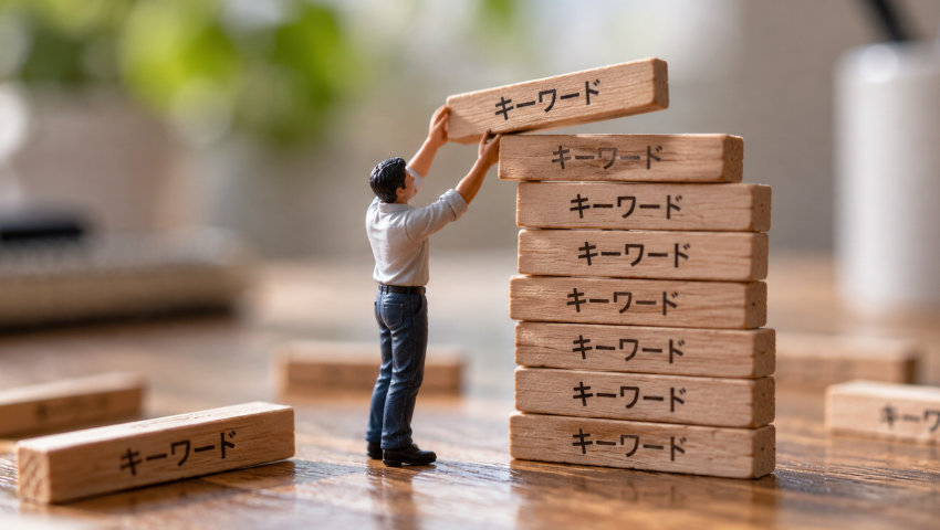 キーワードを積み上げる人